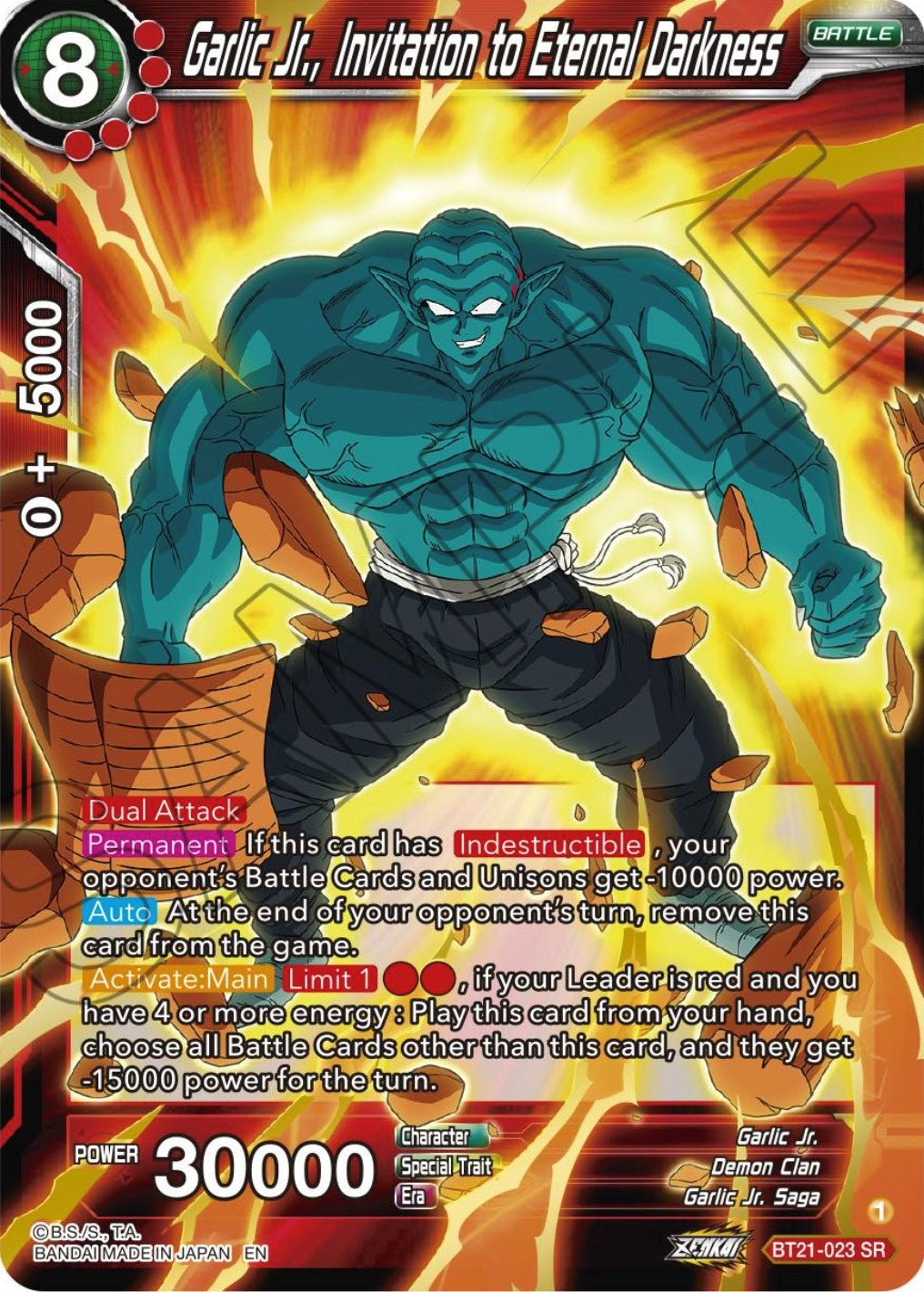 Image for Garlic Jr., Invitation to Eternal Darkness (Wild Resurgence) (BT21-023) - Dragon Ball Super: Masters