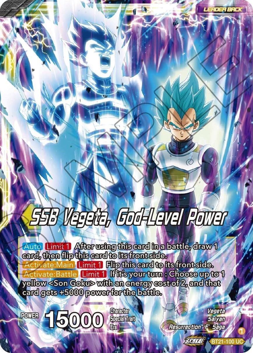 Image for SSB Son Goku // SSB Vegeta, God-Level Power (Wild Resurgence) (BT21-100) - Dragon Ball Super: Masters