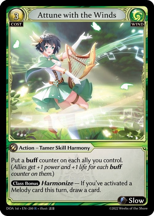 Image for Attune with the Winds (Dawn of Ashes 1st Edition) (200) - Grand Archive TCG