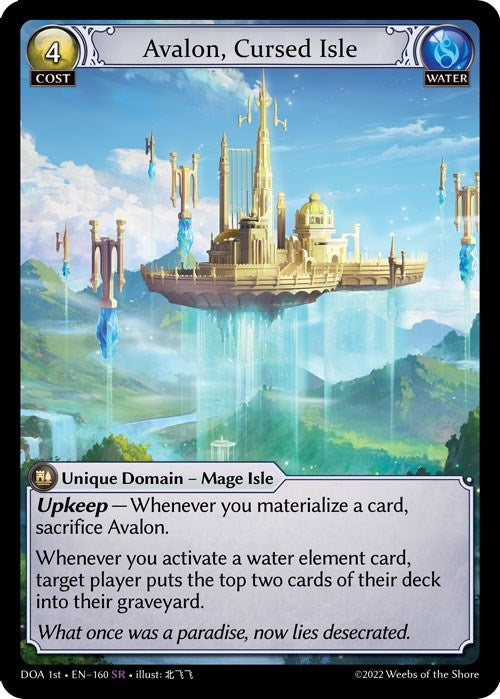 Image for Avalon, Cursed Isle (Dawn of Ashes 1st Edition) (160) - Grand Archive TCG