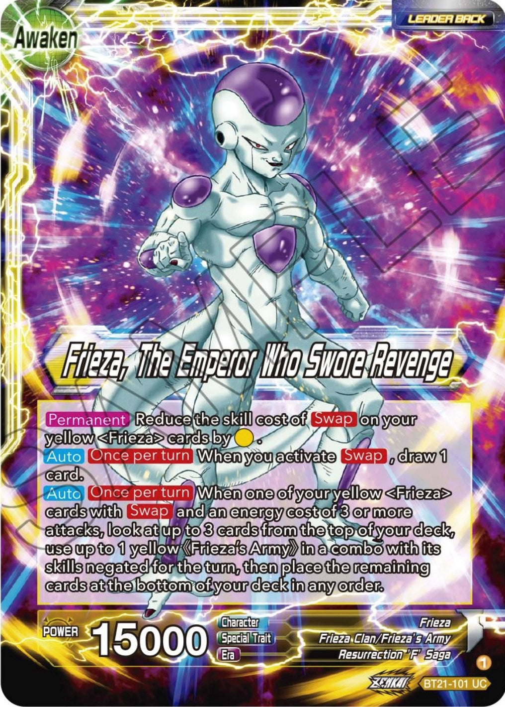 Image for Frieza // Frieza, The Emperor Who Swore Revenge (Wild Resurgence) (BT21-101) - Dragon Ball Super: Masters
