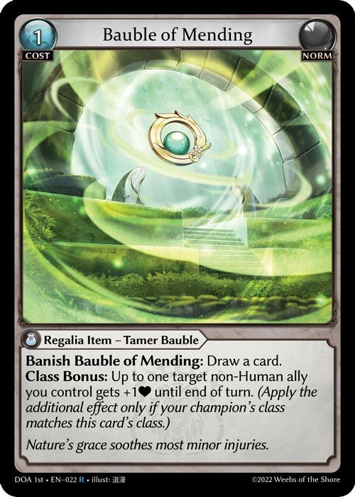 Image for Bauble of Mending (Dawn of Ashes 1st Edition) (022) - Grand Archive TCG