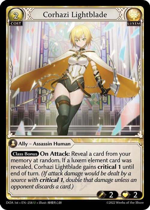 Image for Corhazi Lightblade (Dawn of Ashes 1st Edition) (258) - Grand Archive TCG