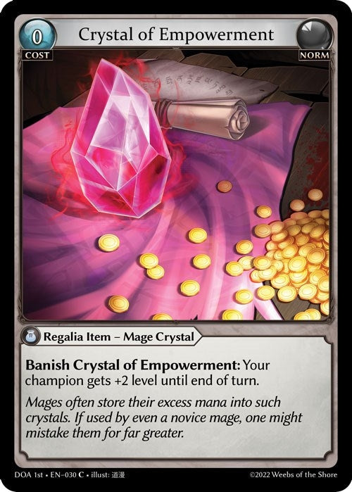 Image for Crystal of Empowerment (Dawn of Ashes 1st Edition) (030) - Grand Archive TCG