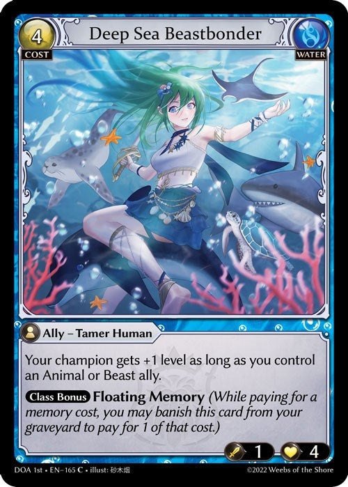 Image for Deep Sea Beastbonder (Dawn of Ashes 1st Edition) (165) - Grand Archive TCG