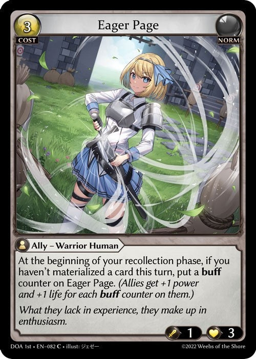 Image for Eager Page (Dawn of Ashes 1st Edition) (082) - Grand Archive TCG