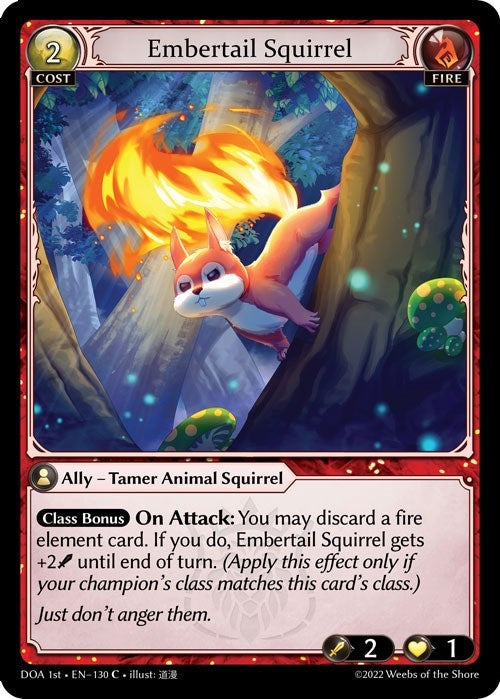 Image for Embertail Squirrel (Dawn of Ashes 1st Edition) (130) - Grand Archive TCG