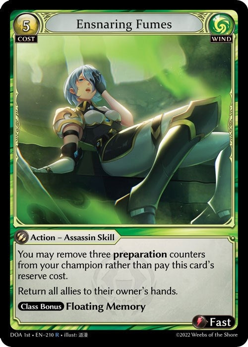 Image for Ensnaring Fumes (Dawn of Ashes 1st Edition) (210) - Grand Archive TCG
