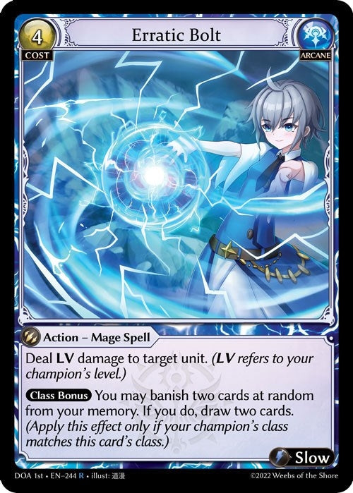 Image for Erratic Bolt (Dawn of Ashes 1st Edition) (244) - Grand Archive TCG
