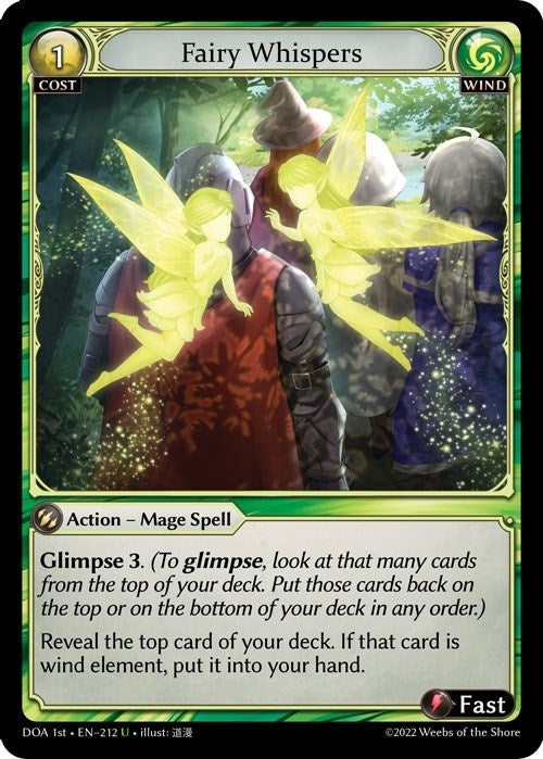 Image for Fairy Whispers (Dawn of Ashes 1st Edition) (212) - Grand Archive TCG
