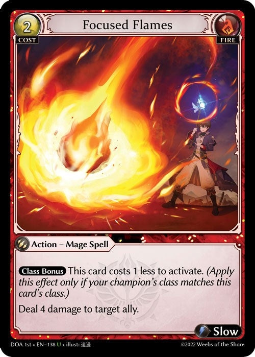 Image for Focused Flames (Dawn of Ashes 1st Edition) (138) - Grand Archive TCG