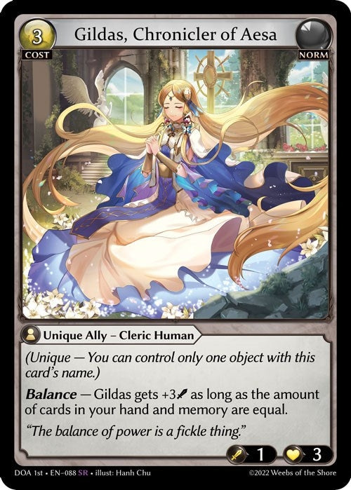 Image for Gildas, Chronicler of Aesa (Dawn of Ashes 1st Edition) (088) - Grand Archive TCG