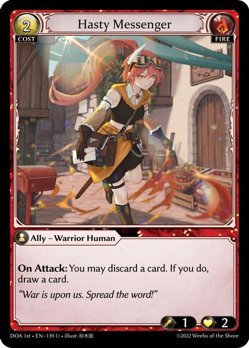 Image for Hasty Messenger (Dawn of Ashes 1st Edition) (139) - Grand Archive TCG