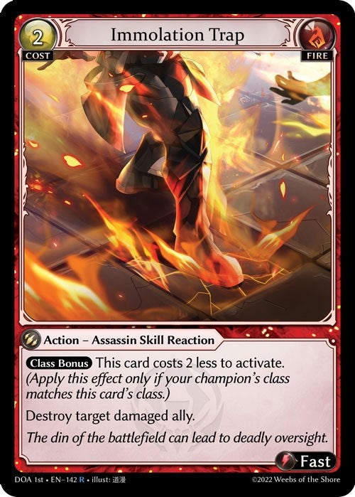 Image for Immolation Trap (Dawn of Ashes 1st Edition) (142) - Grand Archive TCG