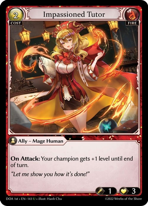 Image for Impassioned Tutor (Dawn of Ashes 1st Edition) (143) - Grand Archive TCG
