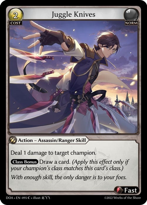 Image for Juggle Knives (Dawn of Ashes 1st Edition) (095) - Grand Archive TCG
