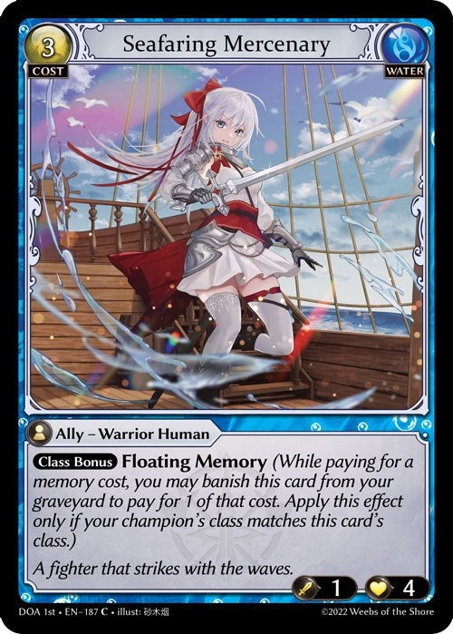 Image for Seafaring Mercenary (Dawn of Ashes 1st Edition) (187) - Grand Archive TCG