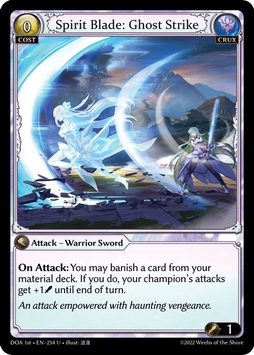 Image for Spirit Blade: Ghost Strike (Dawn of Ashes 1st Edition) (254) - Grand Archive TCG