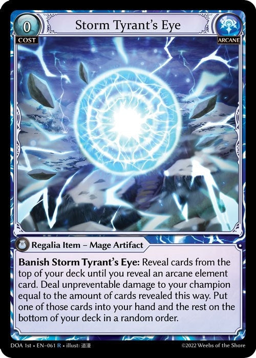 Image for Storm Tyrant's Eye (Dawn of Ashes 1st Edition) (061) - Grand Archive TCG