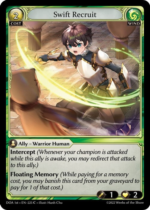 Image for Swift Recruit (Dawn of Ashes 1st Edition) (225) - Grand Archive TCG