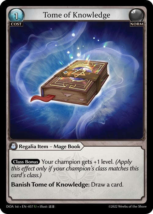 Image for Tome of Knowledge (Dawn of Ashes 1st Edition) (057) - Grand Archive TCG
