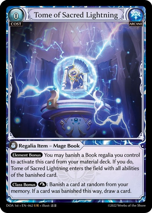 Image for Tome of Sacred Lightning (Dawn of Ashes 1st Edition) (062) - Grand Archive TCG