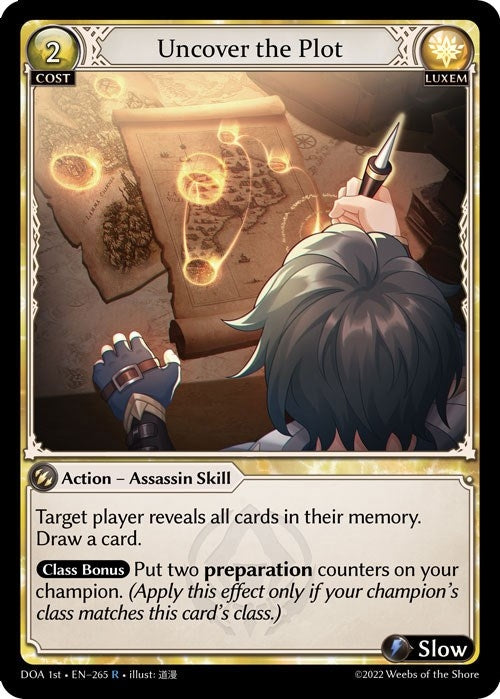 Image for Uncover the Plot (Dawn of Ashes 1st Edition) (265) - Grand Archive TCG