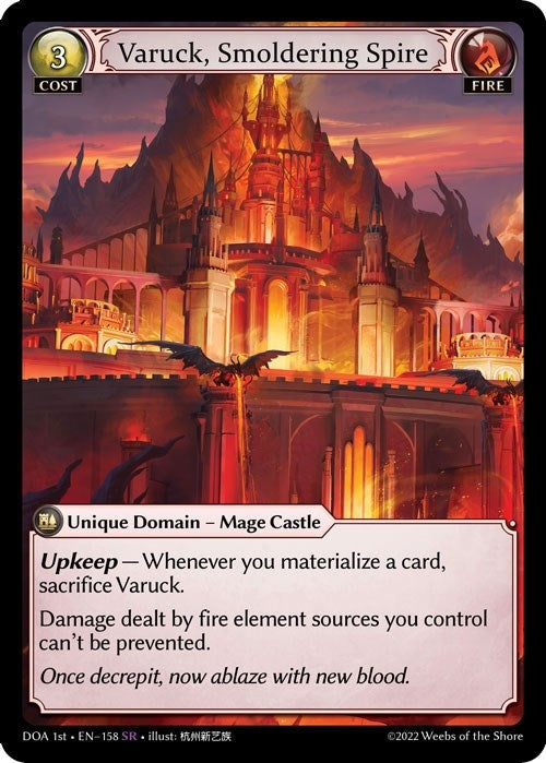 Image for Varuck, Smoldering Spire (Dawn of Ashes 1st Edition) (158) - Grand Archive TCG