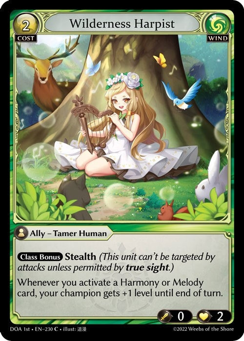 Image for Wilderness Harpist (Dawn of Ashes 1st Edition) (230) - Grand Archive TCG