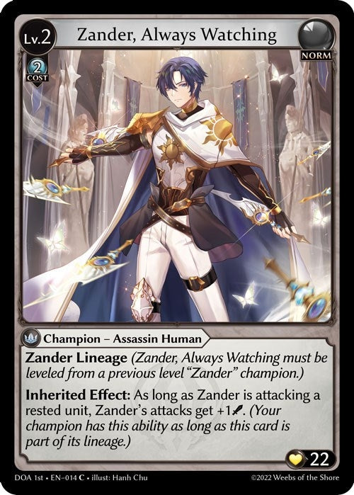 Image for Zander, Always Watching (Dawn of Ashes 1st Edition) (014) - Grand Archive TCG