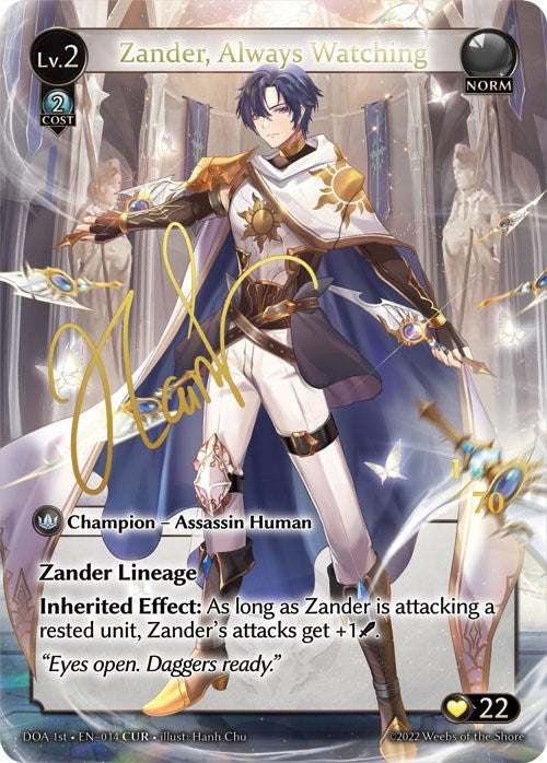 Image for Zander, Always Watching (CUR) (Dawn of Ashes 1st Edition) (014) - Grand Archive TCG