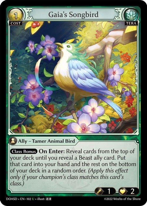 Image for Gaia's Songbird (Dawn of Ashes Starter Decks) (102) - Grand Archive TCG