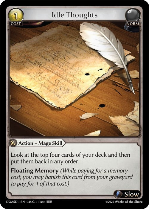 Image for Idle Thoughts (Dawn of Ashes Starter Decks) (048) - Grand Archive TCG