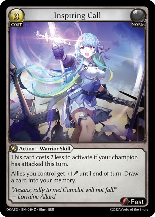 Image for Inspiring Call (Dawn of Ashes Starter Decks) (049) - Grand Archive TCG