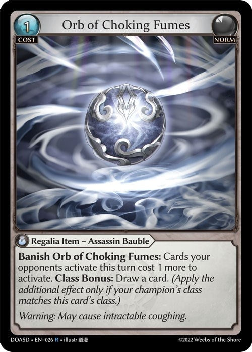 Image for Orb of Choking Fumes (Dawn of Ashes Starter Decks) (026) - Grand Archive TCG