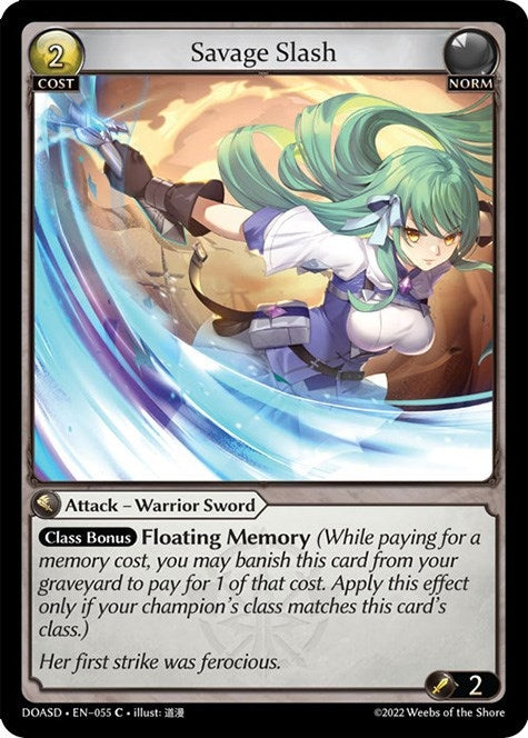 Image for Savage Slash (Dawn of Ashes Starter Decks) (055) - Grand Archive TCG