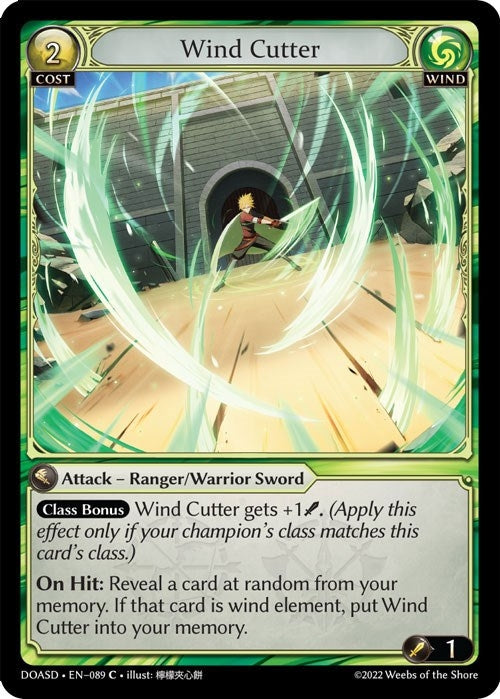 Image for Wind Cutter (Dawn of Ashes Starter Decks) (089) - Grand Archive TCG