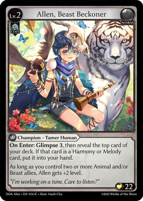 Image for Allen, Beast Beckoner (Dawn of Ashes Alter Edition) (016) - Grand Archive TCG