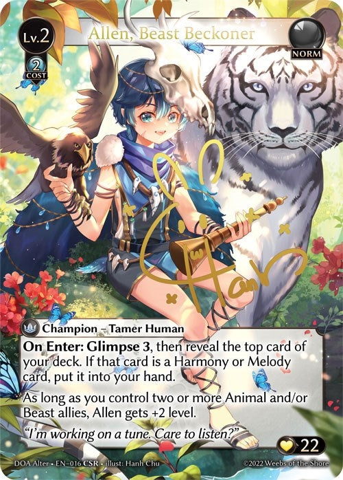 Image for Allen, Beast Beckoner (CSR) (Dawn of Ashes Alter Edition) (016) - Grand Archive TCG