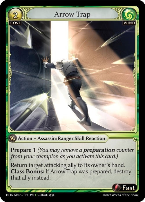 Image for Arrow Trap (Dawn of Ashes Alter Edition) (199) - Grand Archive TCG