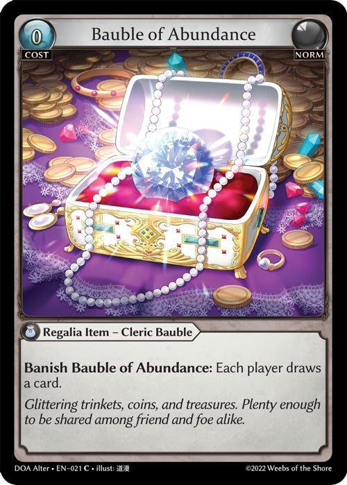 Image for Bauble of Abundance (Dawn of Ashes Alter Edition) (021) - Grand Archive TCG
