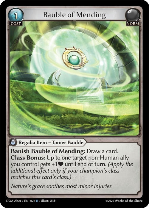 Image for Bauble of Mending (Dawn of Ashes Alter Edition) (022) - Grand Archive TCG