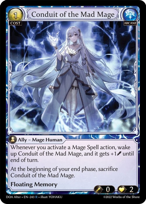 Image for Conduit of the Mad Mage (Dawn of Ashes Alter Edition) (243) - Grand Archive TCG