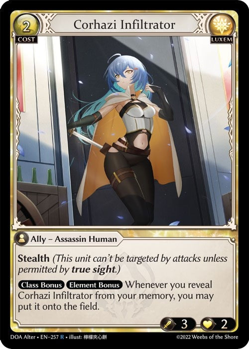 Image for Corhazi Infiltrator (Dawn of Ashes Alter Edition) (257) - Grand Archive TCG