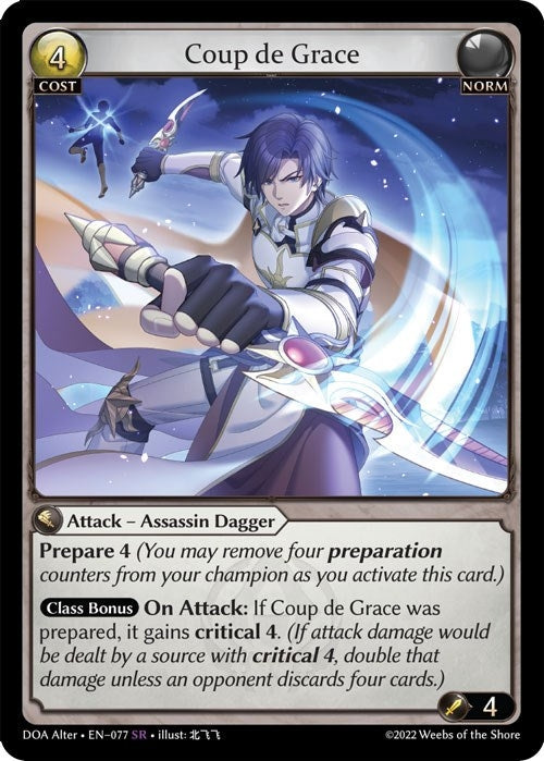 Image for Coup de Grace (Dawn of Ashes Alter Edition) (077) - Grand Archive TCG