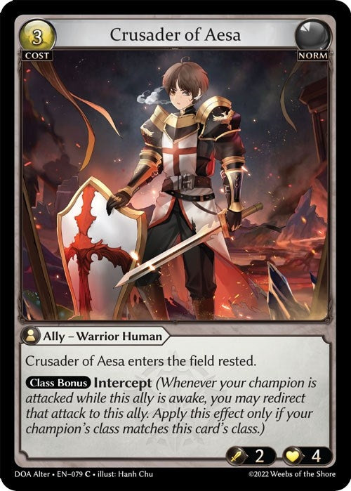 Image for Crusader of Aesa (Dawn of Ashes Alter Edition) (079) - Grand Archive TCG