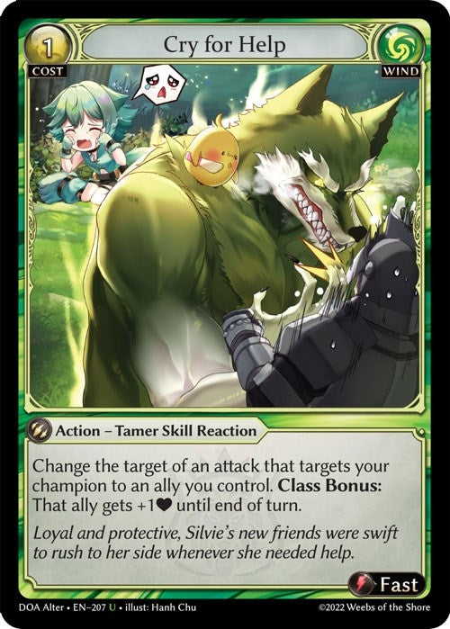 Image for Cry for Help (Dawn of Ashes Alter Edition) (207) - Grand Archive TCG