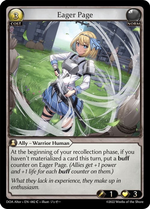 Image for Eager Page (Dawn of Ashes Alter Edition) (082) - Grand Archive TCG