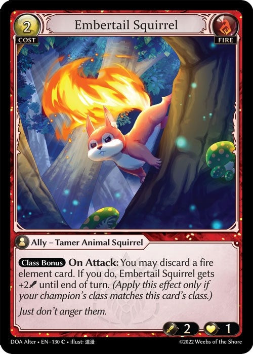 Image for Embertail Squirrel (Dawn of Ashes Alter Edition) (130) - Grand Archive TCG