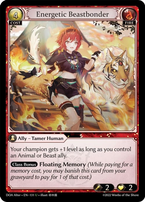 Image for Energetic Beastbonder (Dawn of Ashes Alter Edition) (131) - Grand Archive TCG